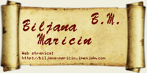 Biljana Maričin vizit kartica